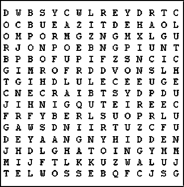 Owl Wordsearch Science Words Puzzle