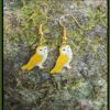 Barn owl earrings bord