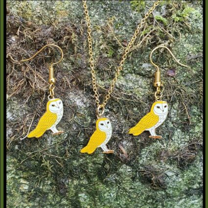 Barn owl necklace set nobord