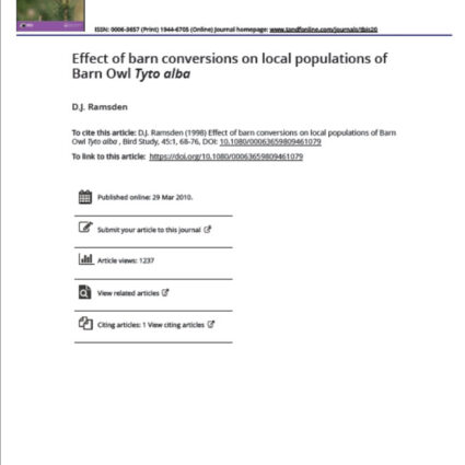 Effect of barncons paper front page