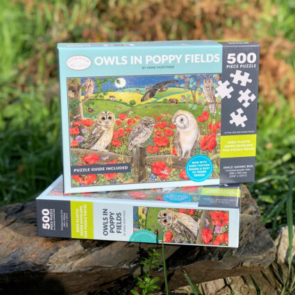 Owls in Poppy Fields Jigsaw