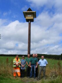 Pole boxes people erected 1