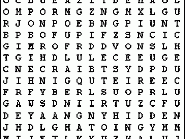 Wordsearch Owl Science Words Puzzle